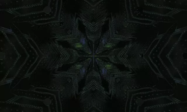 Neon Tunnel Kaleidoscope Star VJ Loop 5:3 Wide 60fps Screensaver
