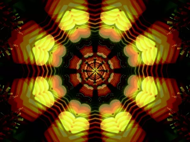 Neon Tunnel Kaleidoscope VJ Loop 60fps 4:3 Classic Screensaver