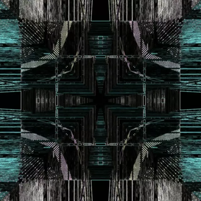 Neon Tunnel Kaleidoscope Vortex 1:1 Square 60fps Screensaver Loop