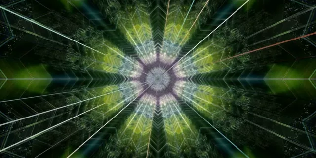 Neon Tunnel Kaleidoscope Vortex | 2:1 Univisium 60fps Screensaver VJLoops