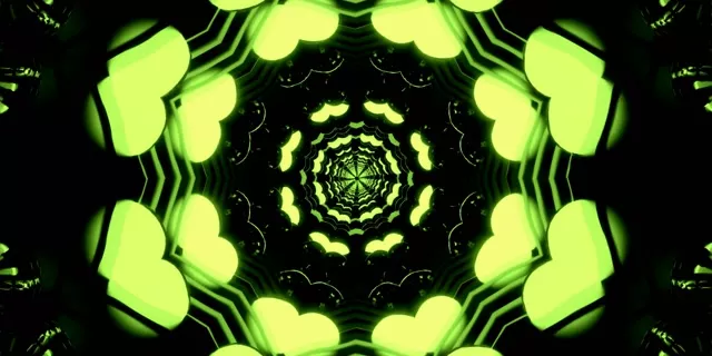 Neon Tunnel Kaleidoscope Vortex 2:1 Univisium 60fps VJ Loop Screensaver