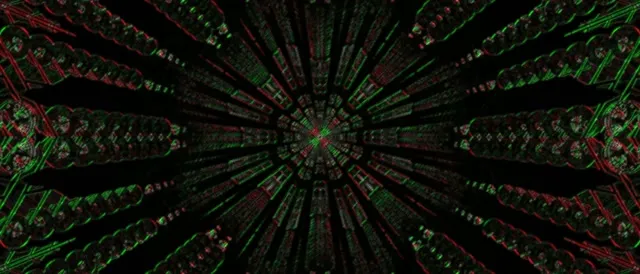 neon tunnel kaleidoscope vortex 21:9 ultrawide 60fps screensaver motion background