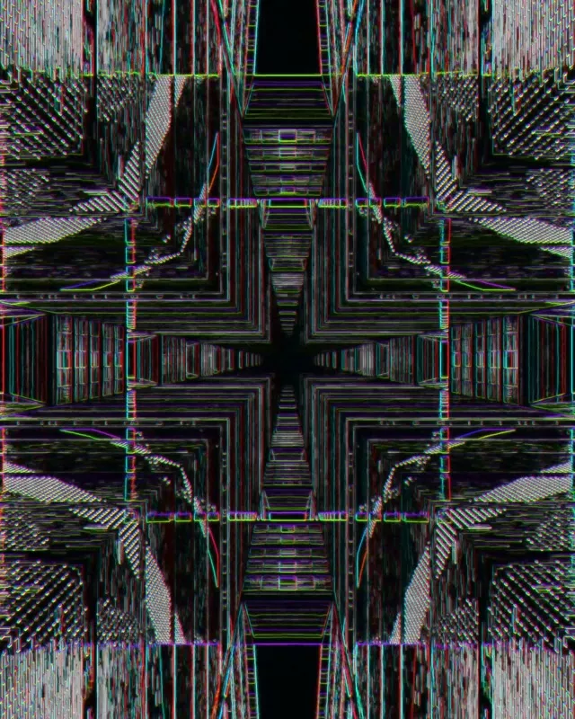 Neon Tunnel Kaleidoscope Vortex | 4:5 Instagram | 60fps Screensaver Loop