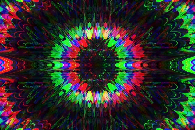Neon Tunnel Kaleidoscope Vortex 60fps 3:2 Screensaver VJ Loop
