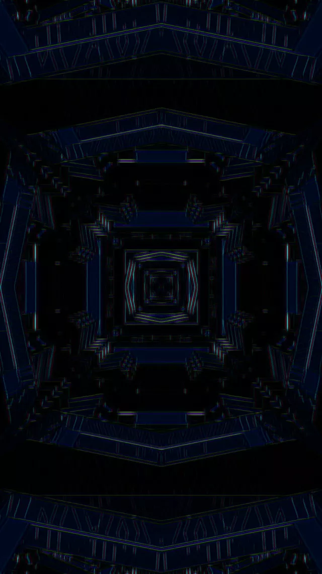 Neon Tunnel Kaleidoscope Vortex 9:16 Reels 60fps Screensaver Animation