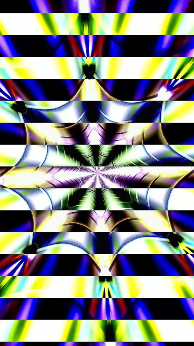 Neon Tunnel Kaleidoscope Vortex | 9:16 Reels 60fps Screensaver Loop