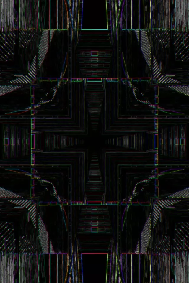 Neon Tunnel Kaleidoscope Vortex 9:16 Screensaver 60fps VJ Loop