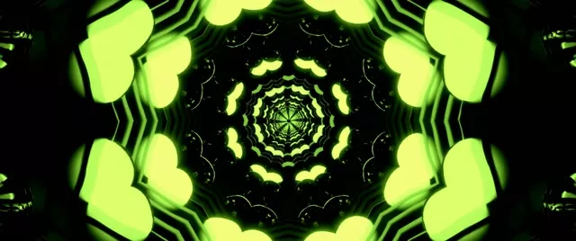 Neon tunelis kaleidoskops virpulis loop | 2.39:1 cinemascope 60fps ekrānsaudzētājs