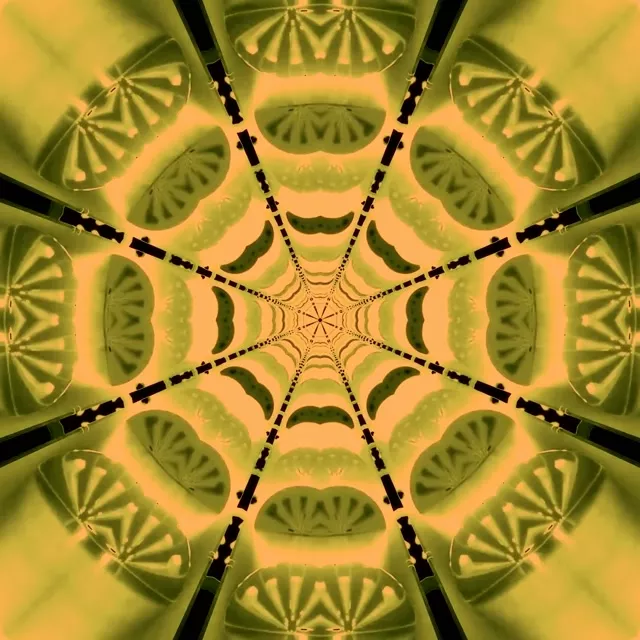 Neónový tunel kaleidoskop pavučina VJ Loop 1:1 štvorcový 60fps šetrič obrazovky