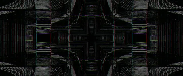 Neon Tunnel Symmetrical Grid VJ Loop 2.39:1 Cinemascope 60fps Screensaver