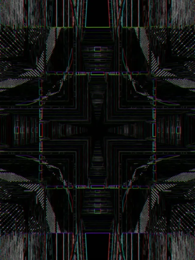 Neon Tunnel Kaleidoscope Vortex | 3:4 iPad Portrait 60fps Screensaver