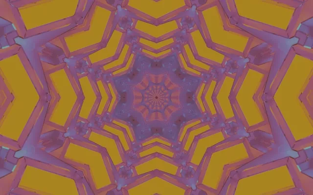 Neon Alagút Mandala Lila Arany Képernyővédő 60fps 16:10 MacBook VJ Loop