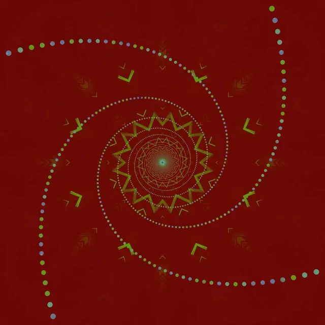 Neon Tunnel Mandala Star Vortex VJ Loop 1:1 Square 60fps Ekrano užraktas