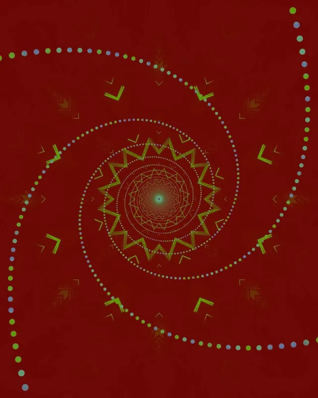 霓虹隧道曼陀罗星形漩涡 VJ Loop 4:5 Instagram 60fps 屏保