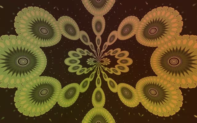 Fractal Kaleidoscope Burst Neon Tunnel | 16:10 MacBook 60fps Screensaver VJ Loop