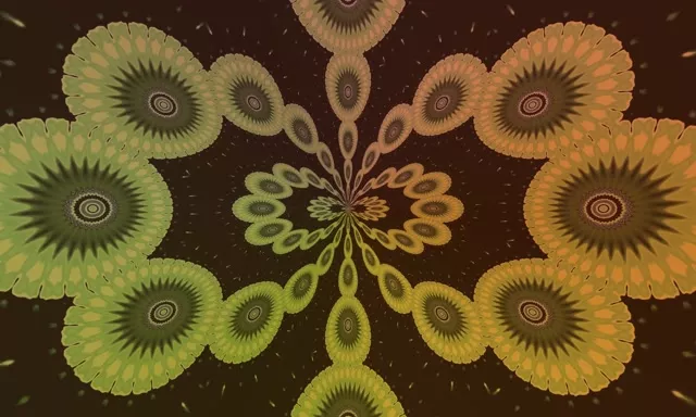 Kaleidoscope Fractal Burst Neon Tunnel 5:3 Wide 60fps VJ Loop Screensaver