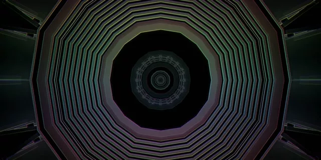 Infinite Octagon Neon Tunnel | 2:1 Univisium | 60fps VJ Loop Screensaver