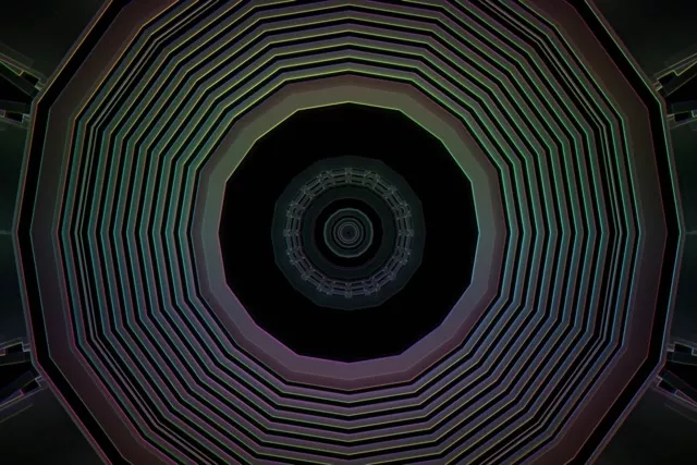 Octagonal Neon Tunnel Vortex Loop 60fps 3:2 Screensaver VJ Animation