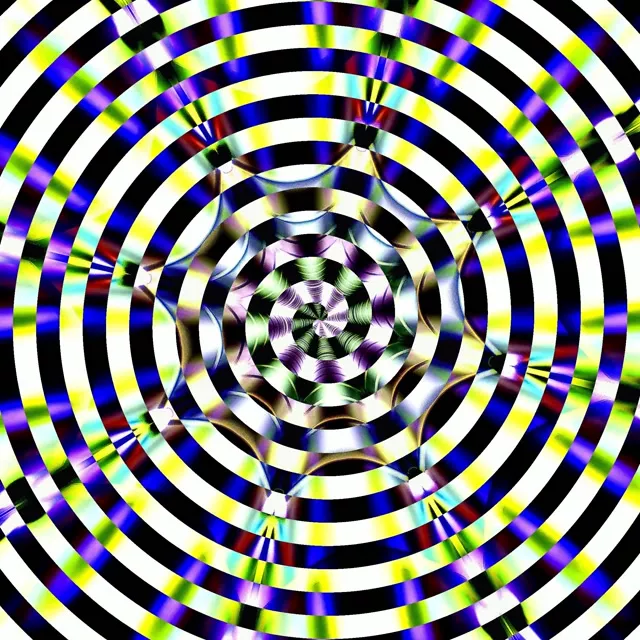 Neon Tunnel Kaleidoscope Vortex | 1:1 Square 60fps Screensaver Loop