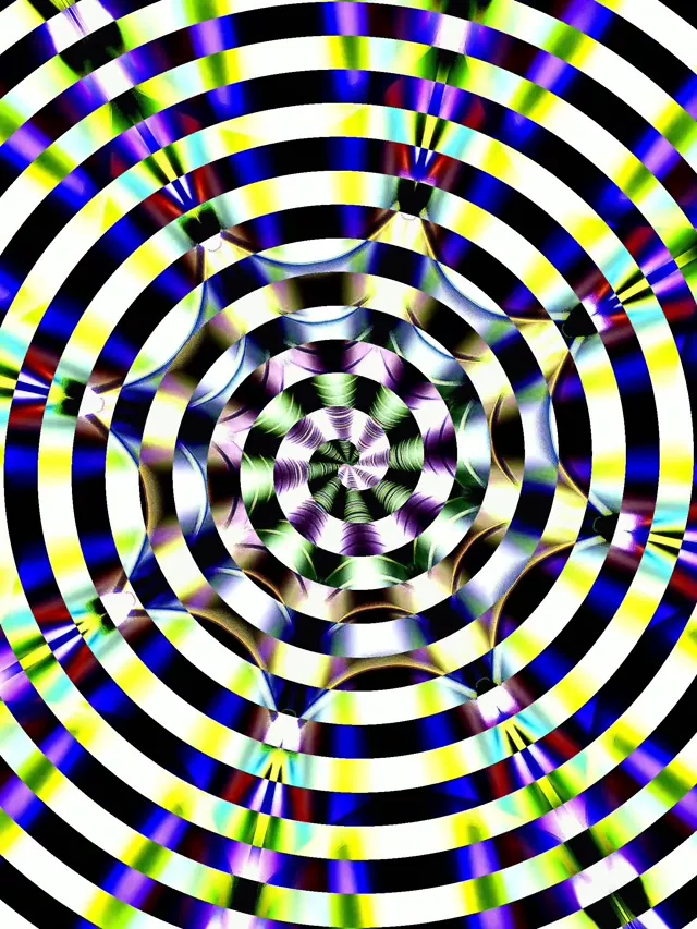 Neon Tunnel Concentric Rings Vortex 3:4 iPad Portrait 60fps Screensaver VJ Loop