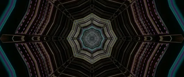 Neon Tonnel Agtkant Donker Sluimerskerm 60fps 2.39:1 VJLoops