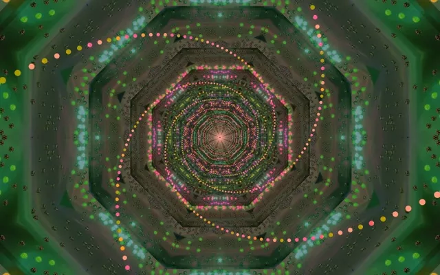 Neon Alagút Nyolcszög Zöld Rózsaszín Vj Loop 60fps 16:10 macbook Képernyővédő