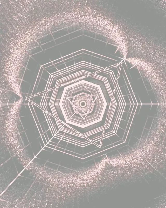 Terowong Neon Pusaran Grid Oktagon VJ Loop 4:5 Instagram 60fps Screensaver