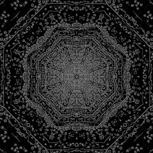 Neon Tunnel Oktagon Pauseskærm 1:1 Kvadrat 60fps VJ Loop