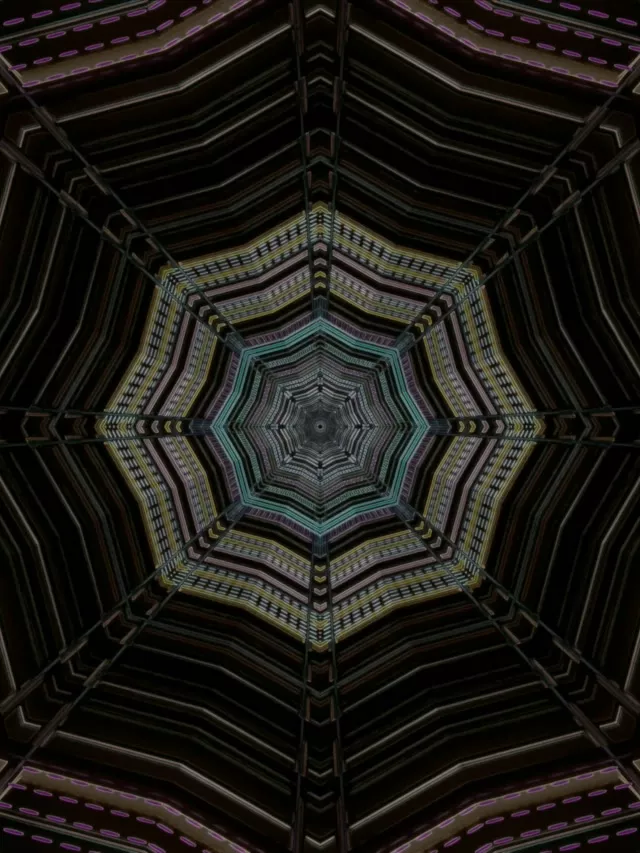 ネオントンネル 八角形 スクリーンセーバー 3:4 iPadポートレート 60fps VJLoops