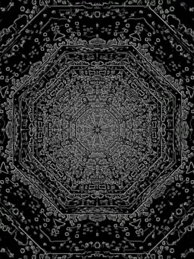 Neona Tunelis Astoņstūris Ekrānsaudzētājs 3:4 iPad Portrait 60fps VJ Loop