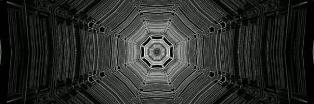 Neontunnel Oktagon Virvel 3:1 Triple Wide 60fps Skärmsläckare Vj Loop