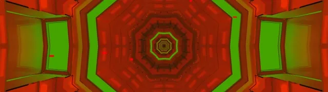Neon Tunnel Octagon Vortex 32:9 Ultrawide 60fps VJ Loop Screensaver