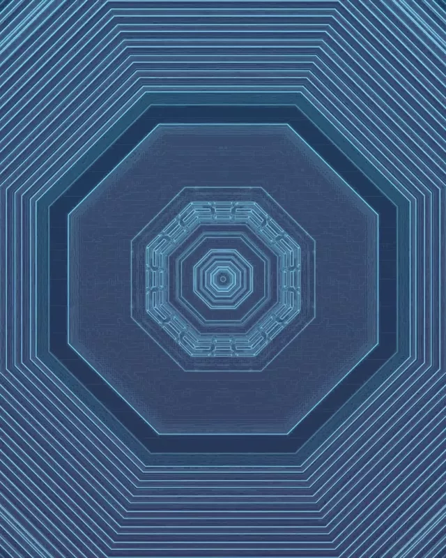Neon Tunnel Octagon Vortex 4:5 Instagram 60fps Screensaver VJ Loop