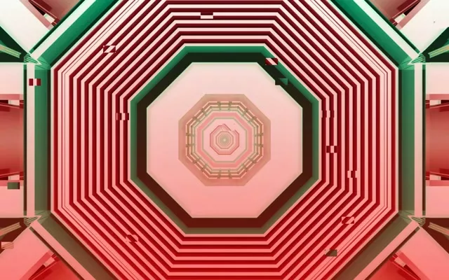 Neon Tunnel Octagon Vortex 60fps Screensaver 16:10 Macbook VJ Loop