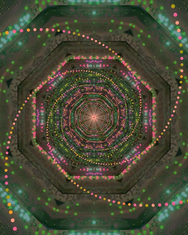 Neon Tunelis Aštuonkampio Sūkurys 60fps Ekrano Užsklanda 4:5 Instagram VJLoops