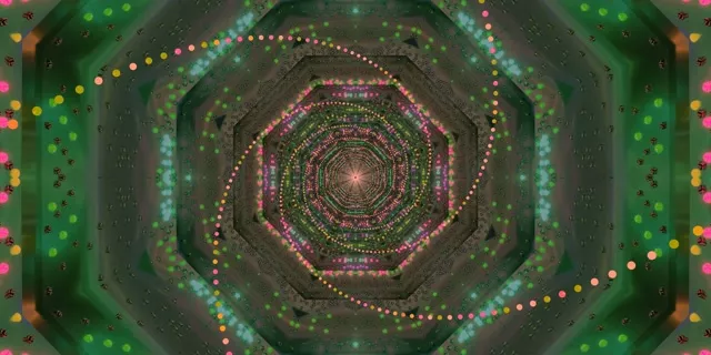 Neonski Tunel Osemkotni Vrtinec VJ Loop 2:1 Univisium 60fps Ohranjevalnik Zaslona