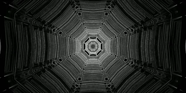 Neon Tunnel Octagon Vortex VJ Loop 2:1 Univisium 60fps Screensaver