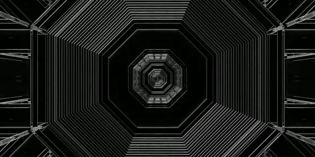 Neonski Tunel Osemkotni Vrtinec VJ Loop 2:1 Univisium 60fps Ohranjevalnik Zaslona