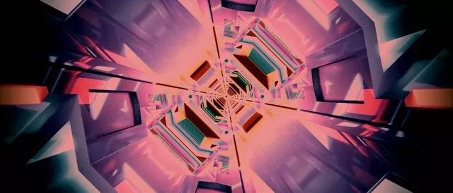 Twnnel Neon Trowynt Wythongl VJ Loop 21:9 Ultralydan 60fps Arbedwr Sgrin