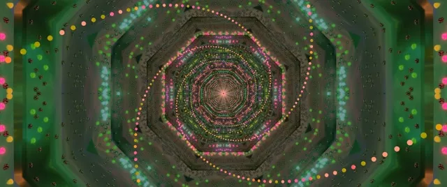 霓虹隧道八角漩渦 VJ Loop 2.39:1 電影比例 60fps 螢幕保護程式