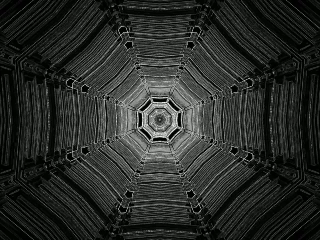 Neon Tunnel Oktagon Vortex VJ Loop 4:3 Klassisk 60fps Skjermsparer