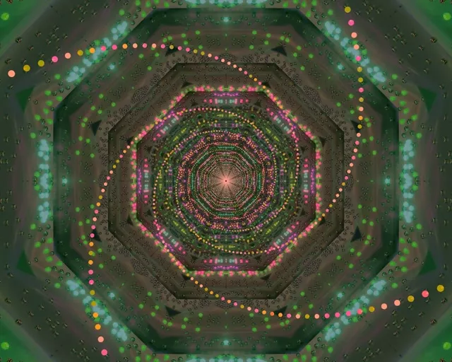 नियॉन टनल अष्टकोन वोर्टेक्स VJLoops 5:4 इंडस्ट्रियल 60fps स्क्रीनसेवर