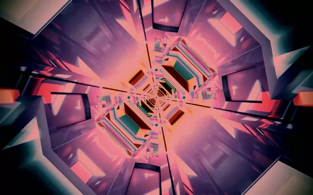 Neon Alagút Oktogon Örvény VJ Loop 60fps 16:10 MacBook Képernyővédő