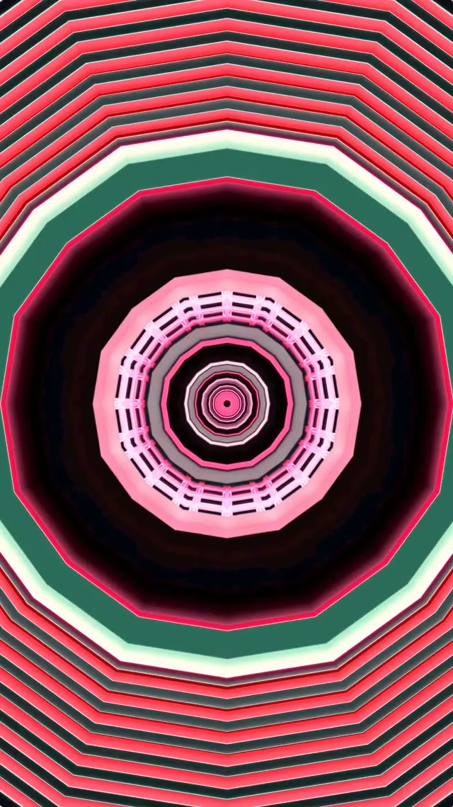 নিয়ন টানেল অষ্টভুজ ঘূর্ণি VJLoops 9:16 রিলস 60fps স্ক্রিনসেভার