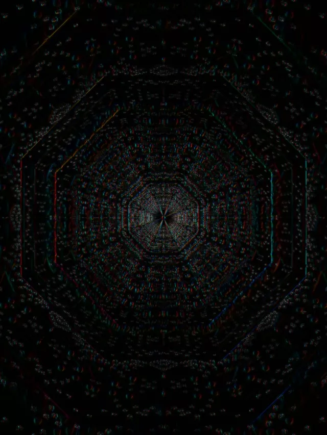 تونل نئون گردباد هشت ضلعی 3:4 آیپد عمودی 60fps VJLoops اسکریین سیور