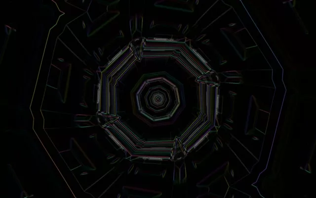 Tonn Neon Octagonal Vortex Loop 16:10 Macbook 60fps Screensaver VJ Animation