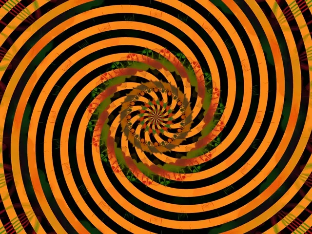 霓虹隧道螺旋漩渦 VJ Loop 4:3 經典 60fps 螢幕保護程式橙黑