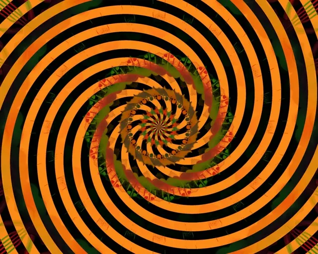 Tunnel Néon Spirale Orange Noir Tourbillonnante VjLoops 60fps 5:4 Industriel Économiseur d'écran