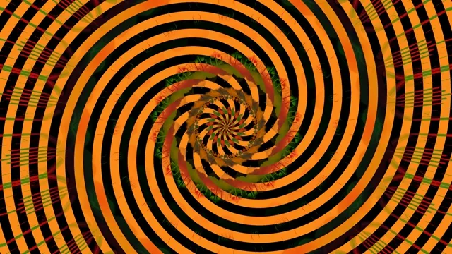 Neon Tunnel Orange Black Spiral Screensaver 4K UHD 60fps VJ Loop เกลียว