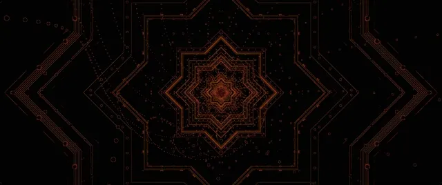 Neon Tunnel एंबर स्टार मंडला भंवर Screensaver 2.39:1 Cinemascope 60fps Vj Loop